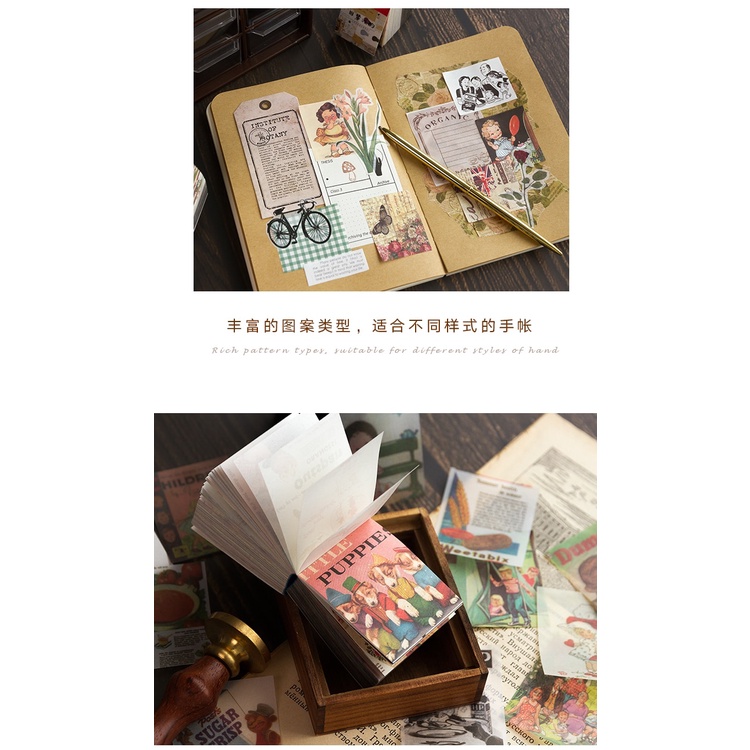 Set 400 Giấy Làm Thiệp Phong Cách Vintage