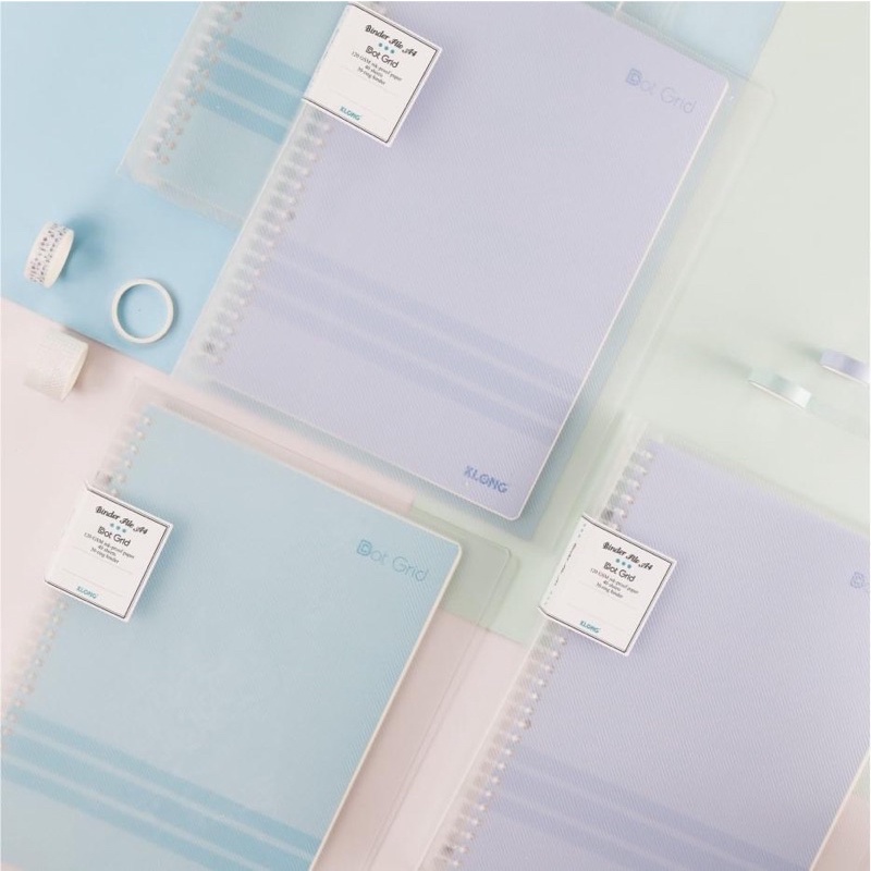 [có lẻ bìa, ruột] Sổ còng Binder File 30 chấu A4 KLONG; MS: 539 - 540 - 541 - 553 - 554 - 555 - 556 - 557 - CARO/ DOT