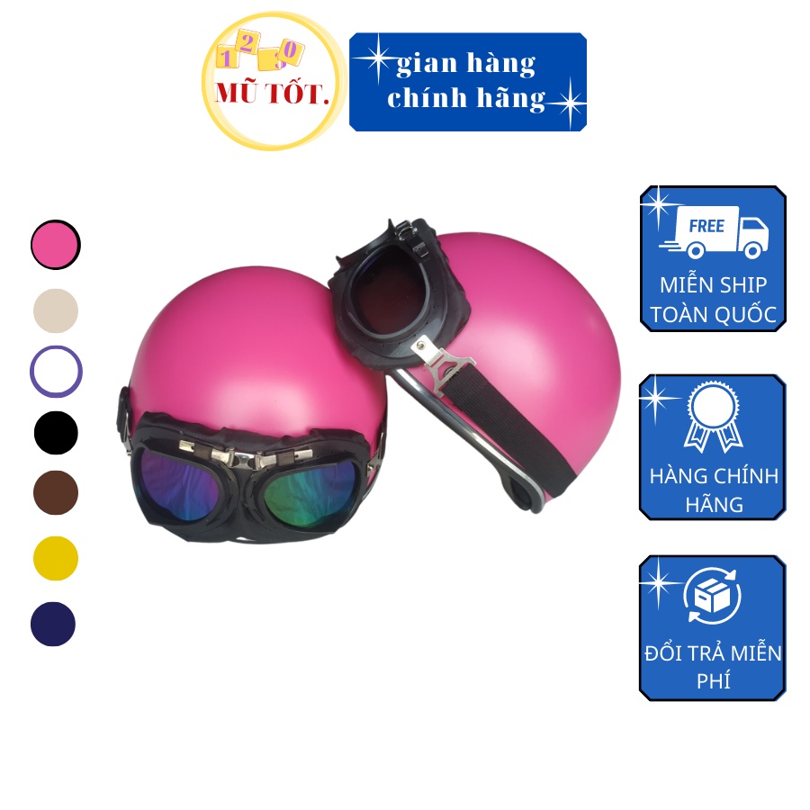 Mũ bảo hiểm cute, phượt 1/2 kính