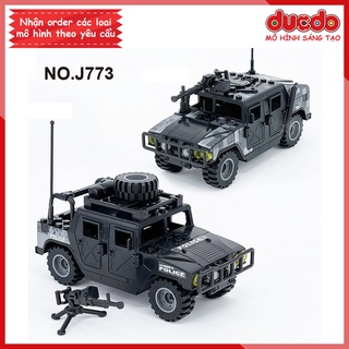 (Đóng túi - Không có Mini) TBS J773 Lắp ghép siêu xe Desert Hummer đen - Đồ chơi Xếp hình Mô hình