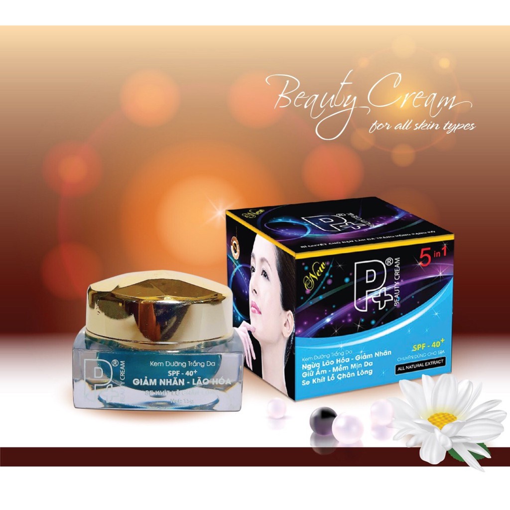 [Siêu Sale] [Chính hãng] Kem Dưỡng Trắng Da Ngừa Lão Hóa Giảm Nhăn se khít lổ chân lông P+ 15g