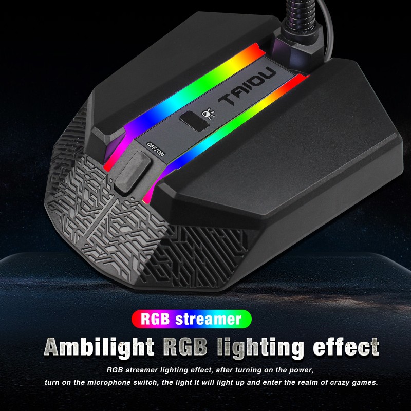 Microphone Led RGB TSP202 kết nối USB cho máy tính