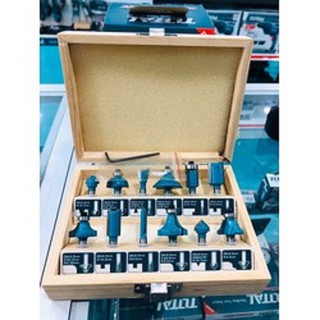 Bộ 12 mũi phay gỗ total tacsr0121