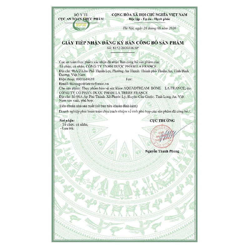 CAO CÂP CHÍNH HÃNG Viên Uống Hỗ Trợ Tăng Cường Hấp Thu Canxi Vào Xương, Giúp Xương Và Răng Chắc Khỏe AQUADTREAM BONE