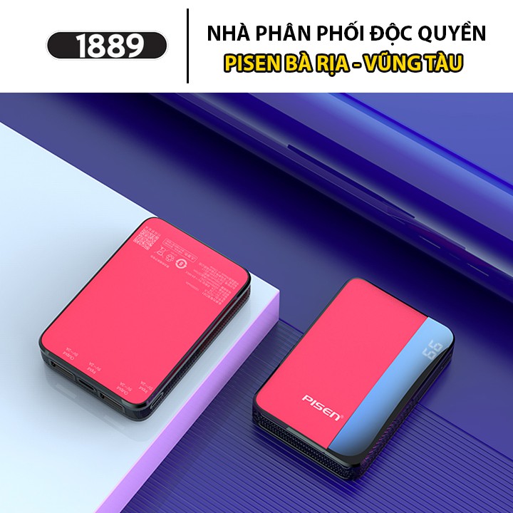 Sạc Dự Phòng Pisen Skew Led 10000mAh Hiển Thị Màn Hình Led (BL-D26LS) -  [BẢO HÀNH 18 THÁNG]