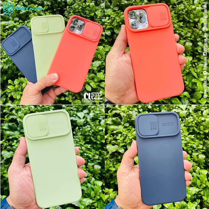 ỐP LƯNG IPHONE 12 PRO MAX NILLKIN CAMSHIELD SILKY SILICON BẢO VỆ CAMERA CHÍNH HÃNG