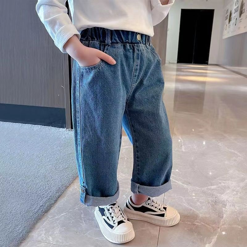 Quần jean dài IQ Angel ống đứng phong cách Hàn Quốc thời trang mùa xuân xinh xắn cho bé gái