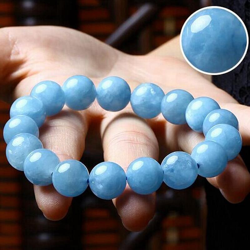 Vòng đeo tay đá Aquamarine tự nhiên chất lượng cao
