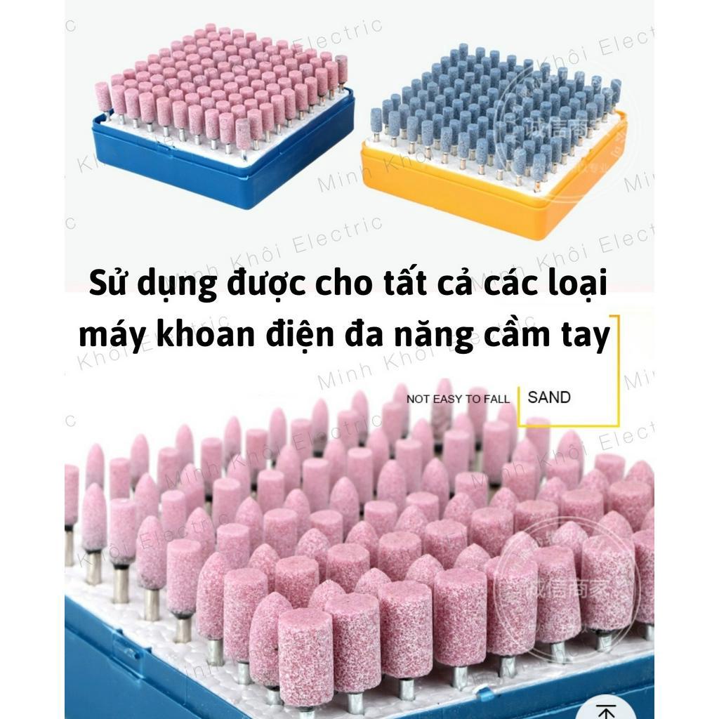 Bộ đá mài khắc hàng tốt, đánh bóng 100 chi tiết, đá mài cà rem,mũi mài đá mini