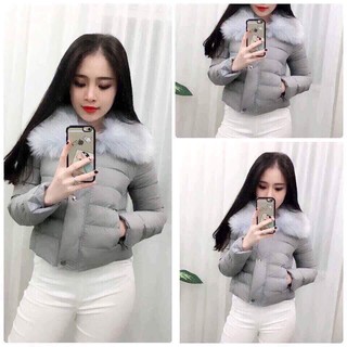 Áo khoác phao cổ lông nữ hàng qc siêu đẹp - ảnh thật cuối - tt5392