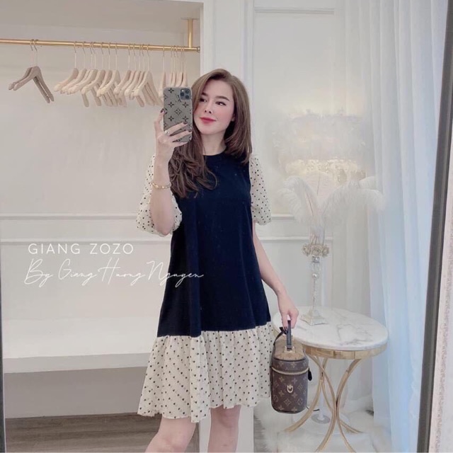 Váy bầu phối mầu siêu đẹp.