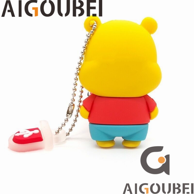 [Spot &amp; COD] USB 2.0 Phim hoạt hình dễ thương Silicone Winnie The Pooh Thích hợp cho máy tính xách tay Ổ đĩa USB di động Lightning Drive 1GB 2GB 4GB 8GB 16GB 32GB 64GB 128GB