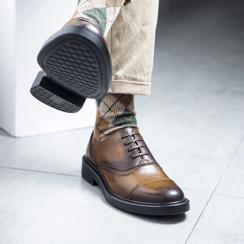 Giày nam  oxford vagabond công sở da bò xịn nhập khẩu bảo hành 12 tháng đánh màu thủ công patina