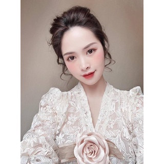 ÁO PEPLUM REN CỔ V