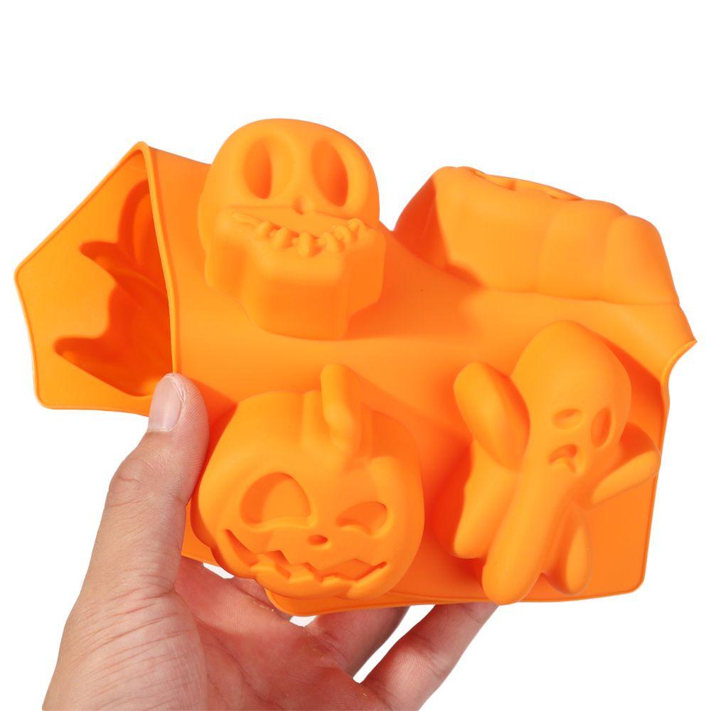 CONOPERY Khuôn Làm Bánh Kẹo Socola Hình Đầu Lâu / Dơi Độc Đáo Trang Trí Halloween DIY