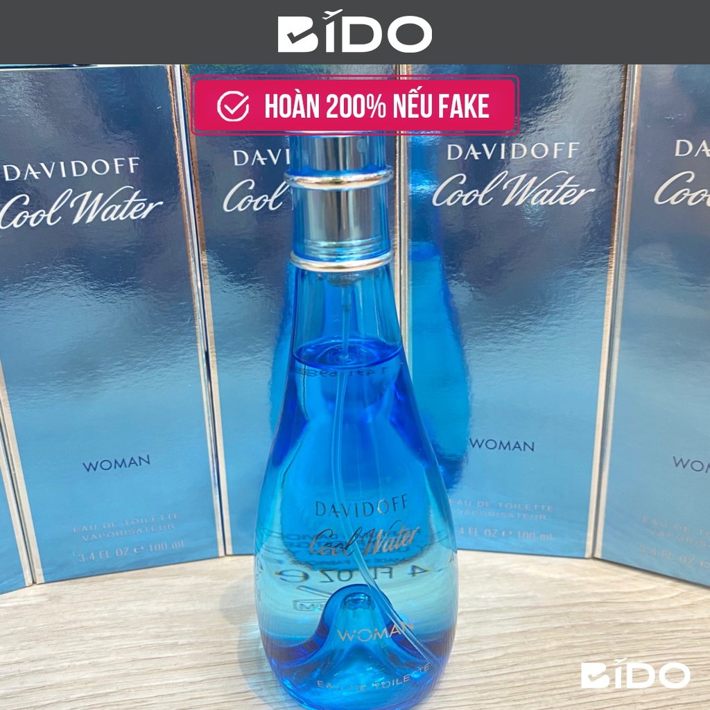 Nước hoa nữ DAVIDOFF Cool Water Woman EDT 100ml. Mùi tươi mát - Cam kết nước hoa chính hãng, có bill mua tại Mỹ