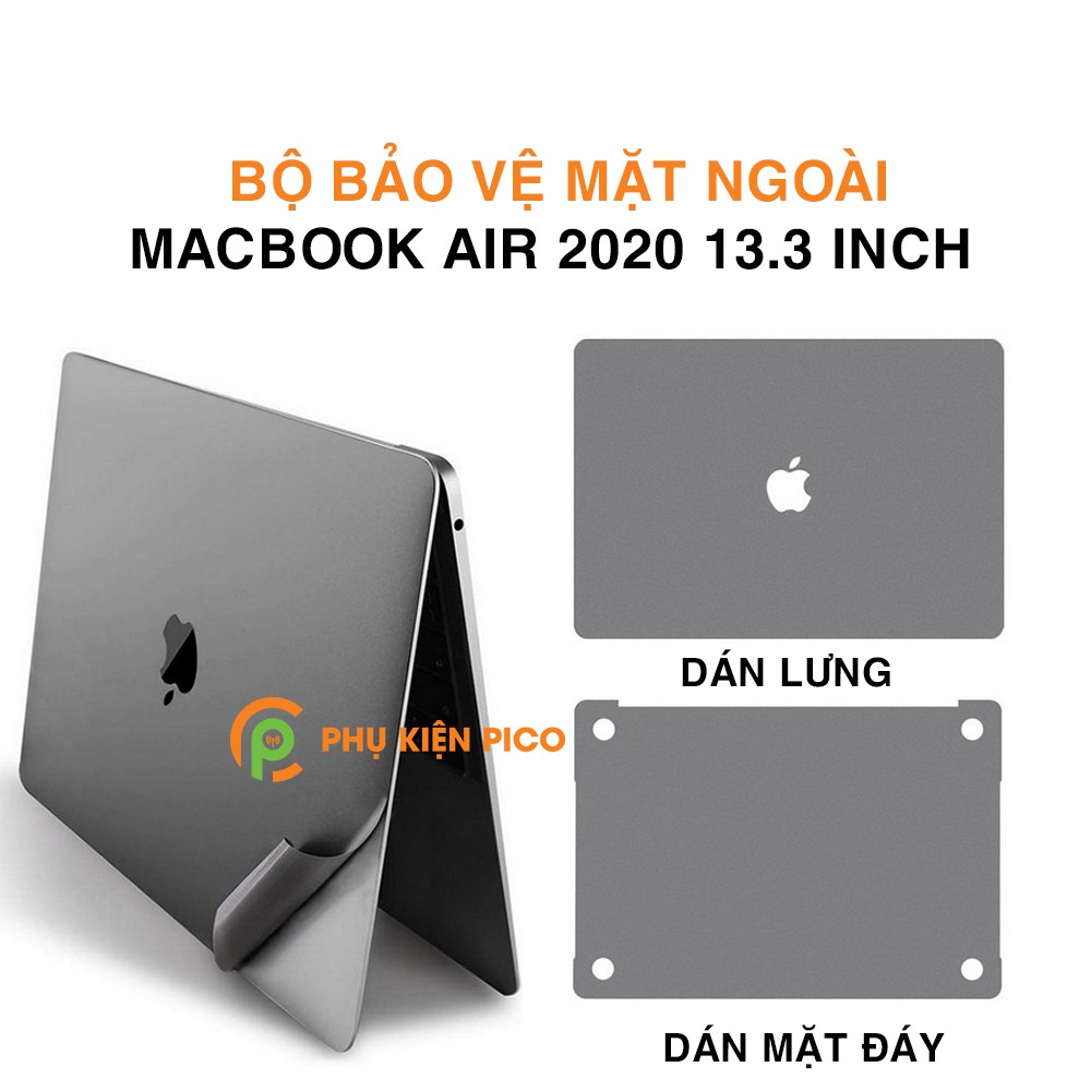 Dán lưng MacBook Air 2020 13.3inch và Dán mặt đáy Macbook Air 2020 - Bộ bảo vệ mặt ngoài Macbook Air