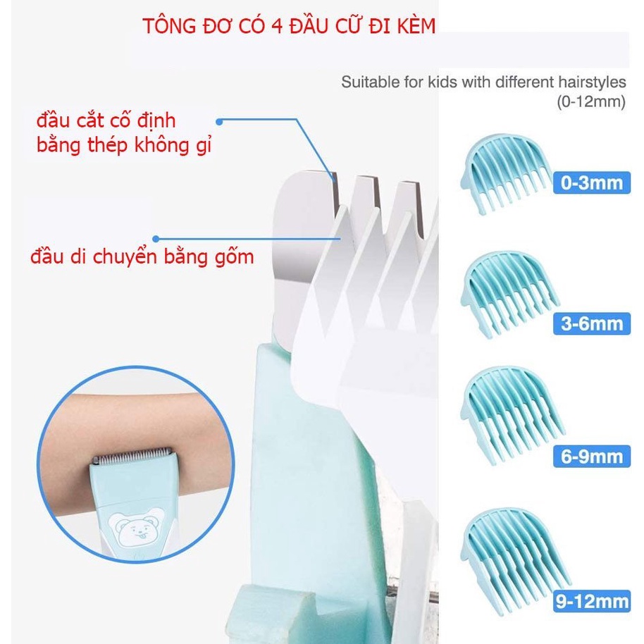 Tông Đơ Cắt Tóc Trẻ Em, Gia Đình KEDA KD 501, Tăng Đơ Hớt Tóc Cho Bé, Không Dây, Chuyên Nghiệp, Hàng Chính Hãng