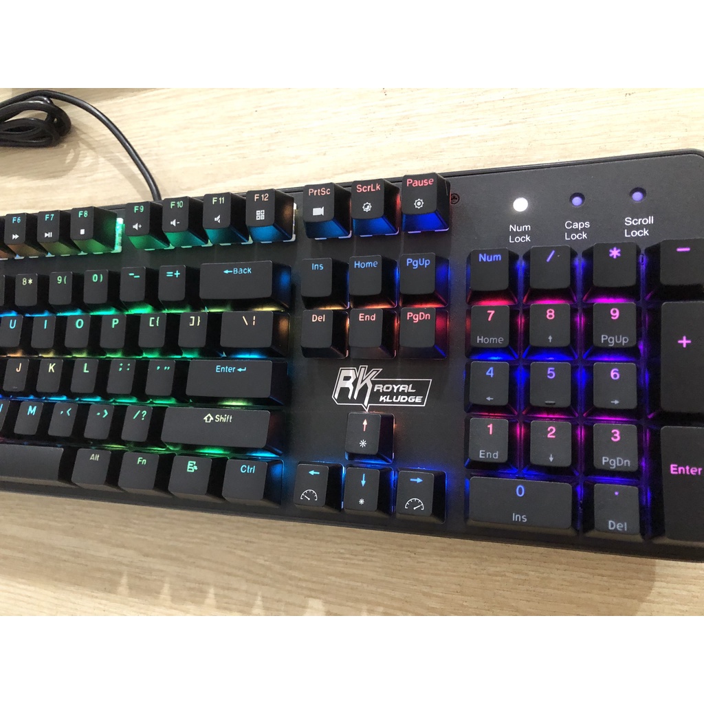 Bàn phím cơ RK920 chính hãng Led RGB - Phím cơ Royal Kludge Blue Switch