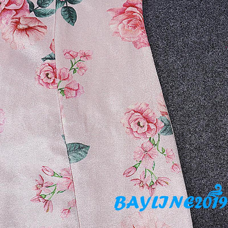 Đầm Ôm Dáng Không Tay Hở Lưng In Họa Tiết Hoa Hồng Có Vòng Choker Đơn Giản Dành Cho Nữ