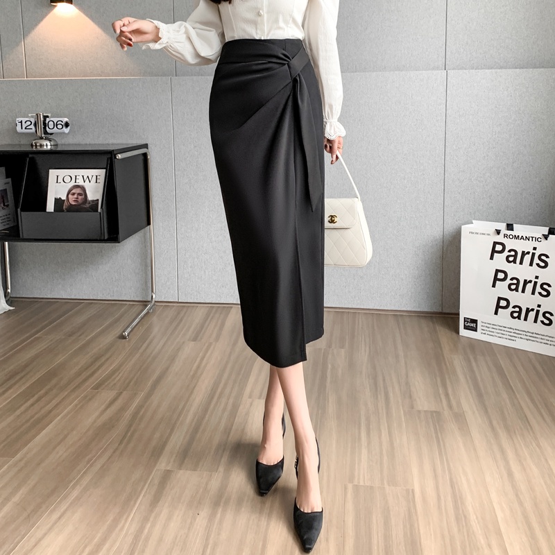 Chân Váy Xẻ Tà Lưng Cao Dáng Ôm Thời Trang Mùa Thu Kiểu Mới Quyến Rũ