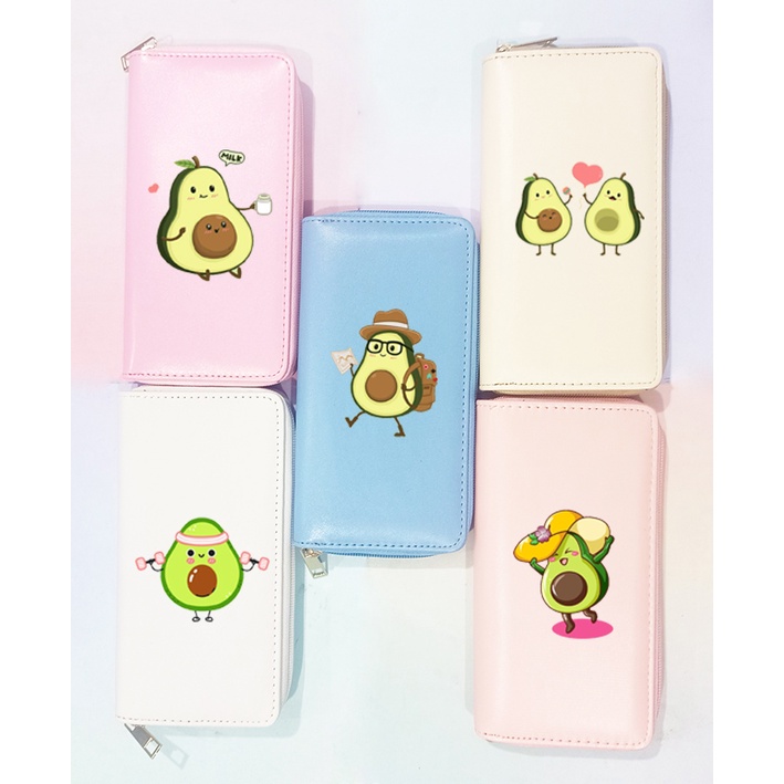 Ví quả bơ VBI5 ví dáng dài bóp avocado hoạt hình cute dễ thương