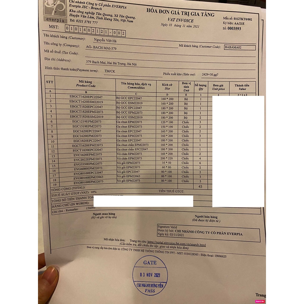 Ga chun lẻ Everon EPM 22073 120*190, 150*190, 160*200, 180*200