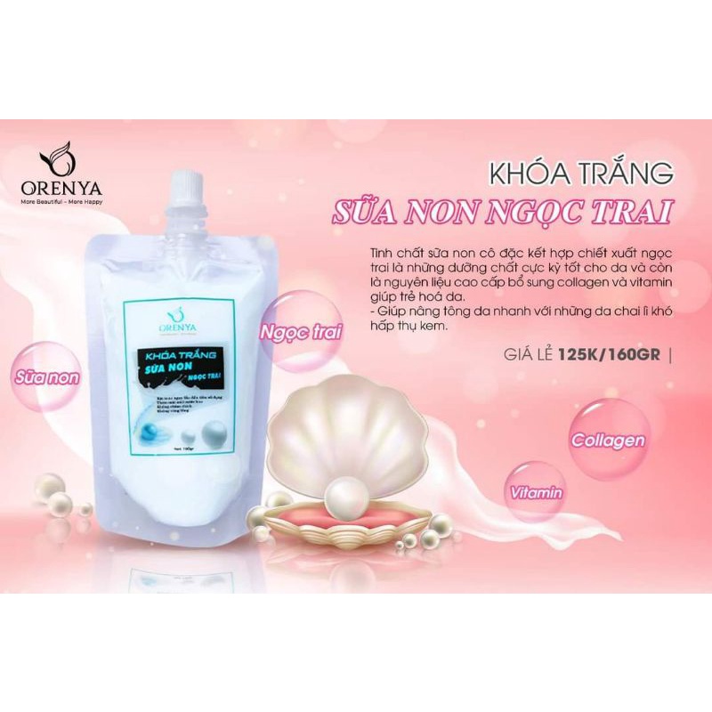 Khóa Trắng Sữa Non Ngọc Trai Dưỡng Trắng Hồng, Mịn Màng  khóa trắng body tắm trắng body kíchtrắngbody