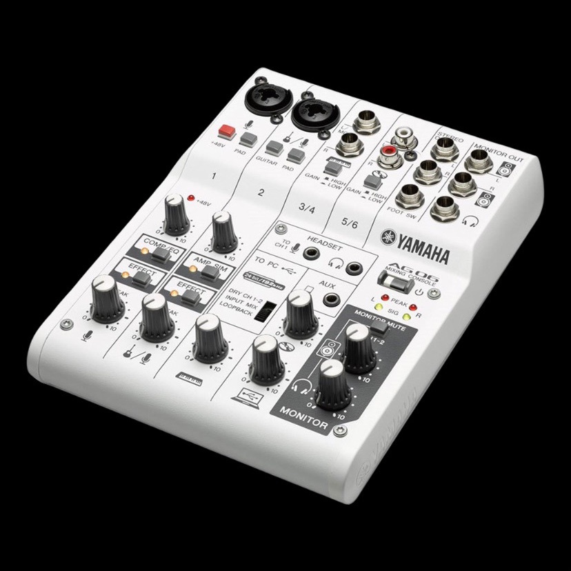 Yamaha AG06 Soundcard kiêm Bàn Trộn Mixer Interface Compact Stereo Mixing Console AG06 Phòng Thu Studio Mix