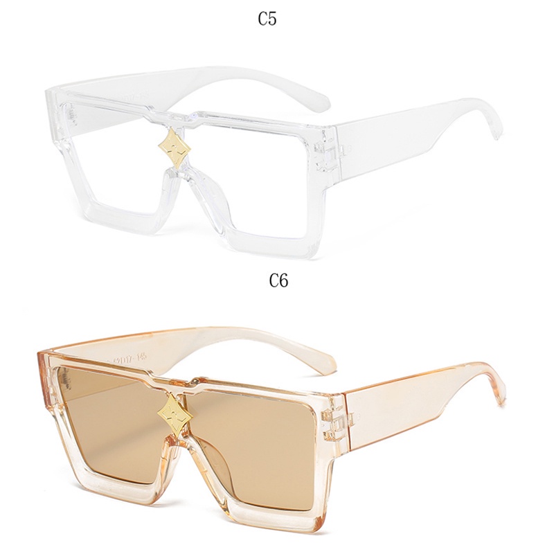 Kính Mát Gọng Vuông Lớn Chống Tia UV400 Thời Trang Cho Nam Nữ