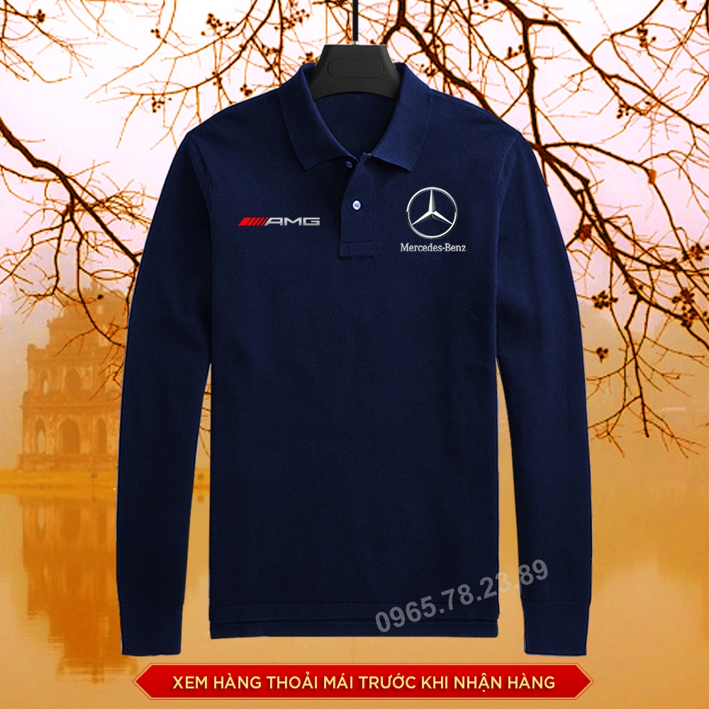 Áo polo TAY DÀI MERCEDES - Áo Thun Thu Đông MEC Cao cấp cotton nam nữ cao cấp, vải xịn, màu đẹp