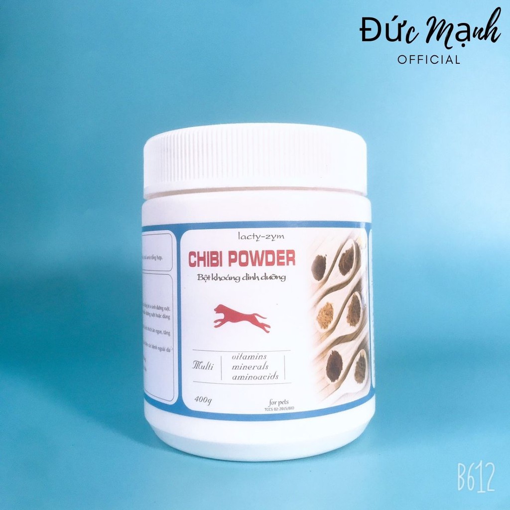 [Hàng Chất Lượng]-Bột khoáng Chibi Powder chó biếng ăn, gầy gò, chậm lớn, ăn đất đá- 4 trong 1