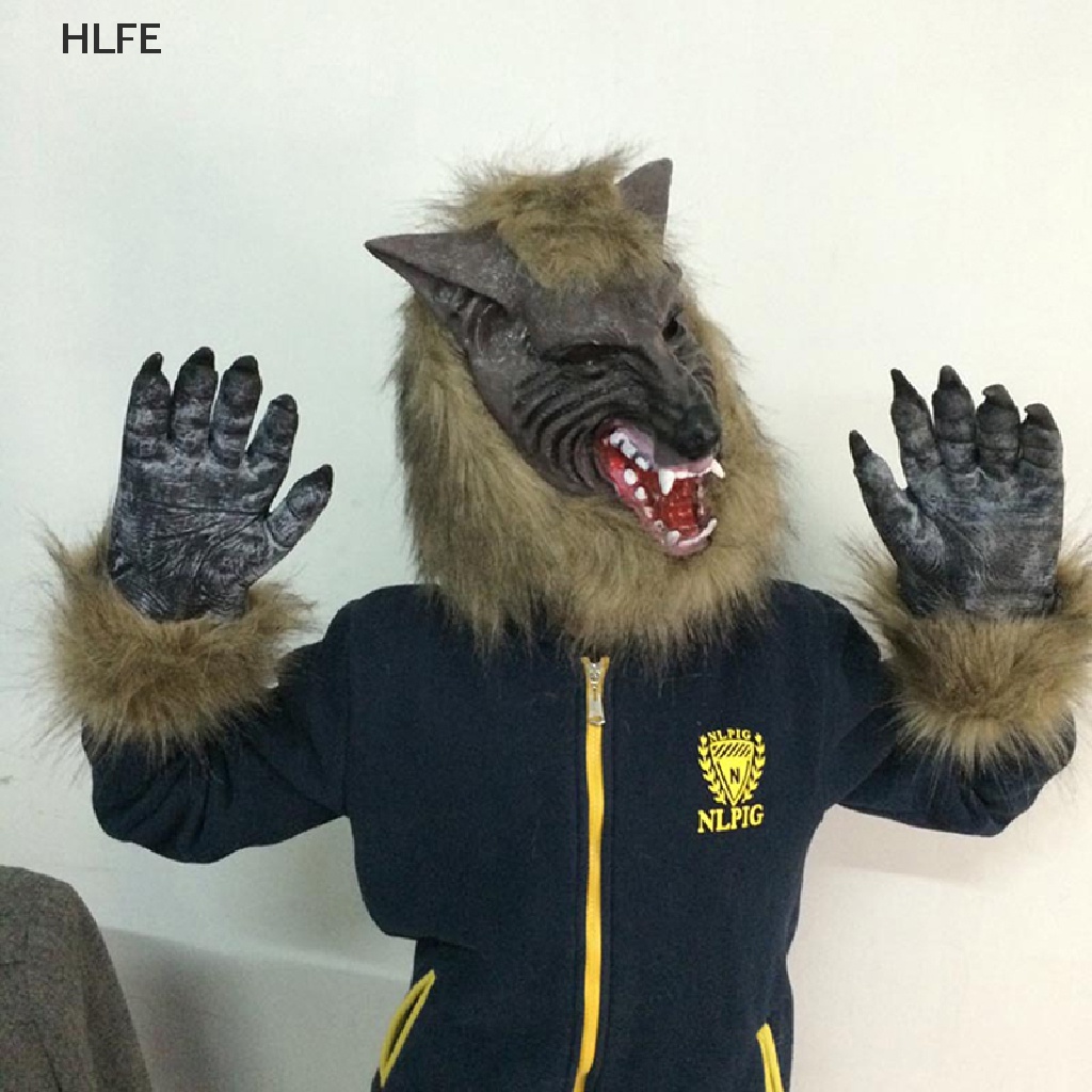 Hl Mặt Nạ Hóa Trang Halloween Hình Móng Vuốt Sói