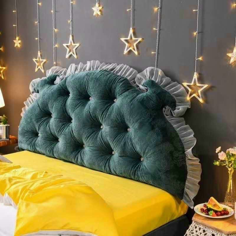 TỰA ĐẦU GIƯỜNG đính khuy Hoàng Gia_Vương Miện [Video tự quay]