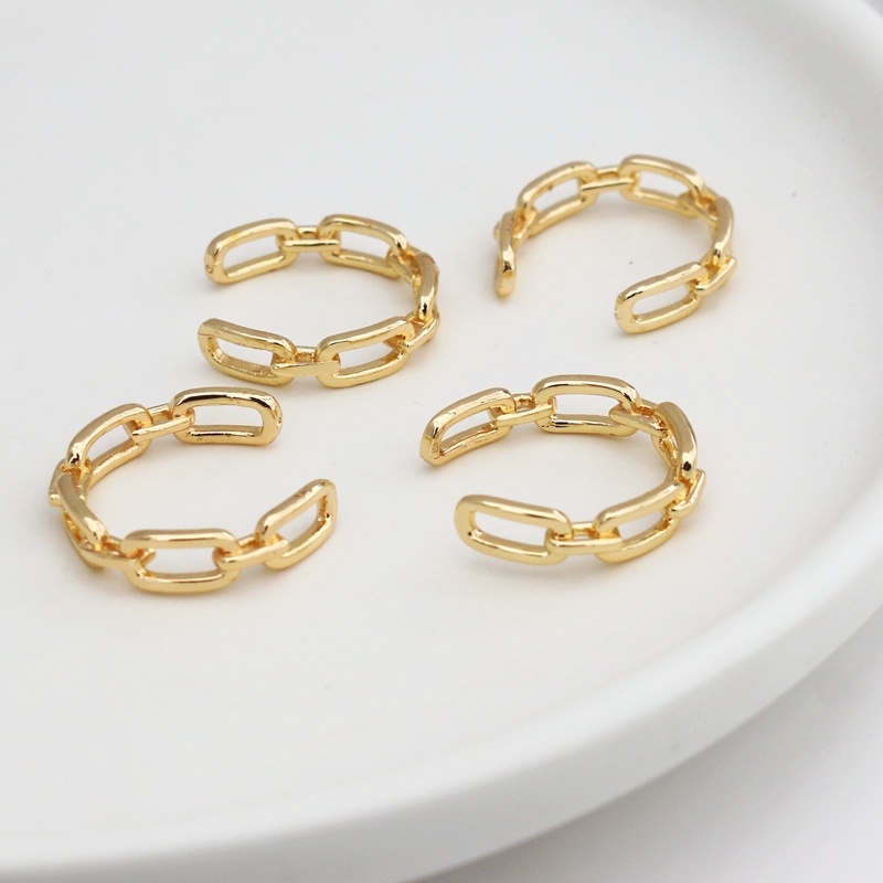 Nhẫn Hở Hình Dây Xích Bằng Đồng 14k Dày 4.8 * 20mm diy