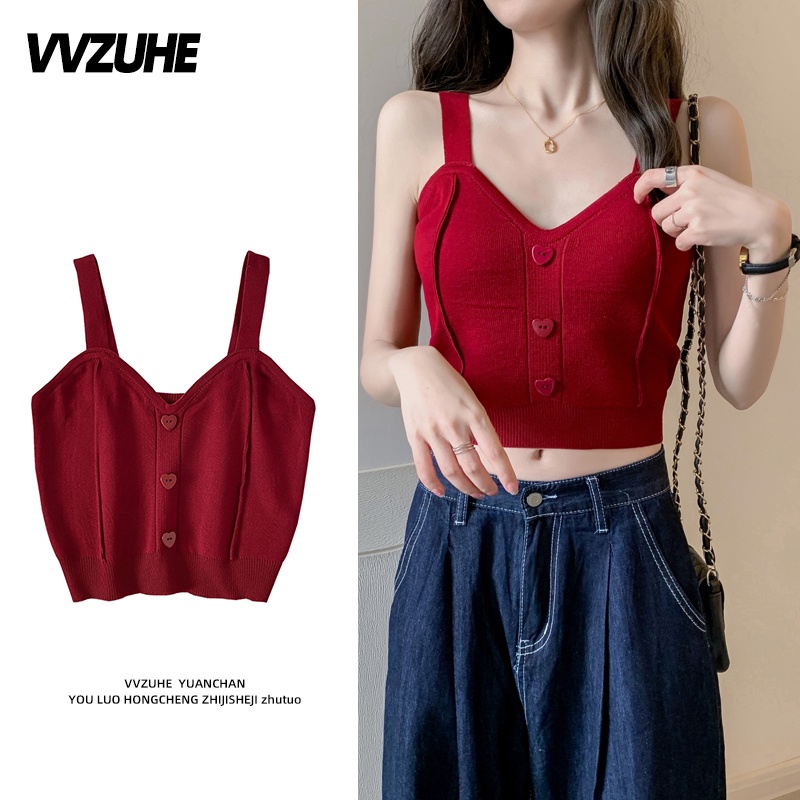 Kumikumi Áo Tank Top Dây Chéo Lưng Gợi Cảm Dành Cho Nữ