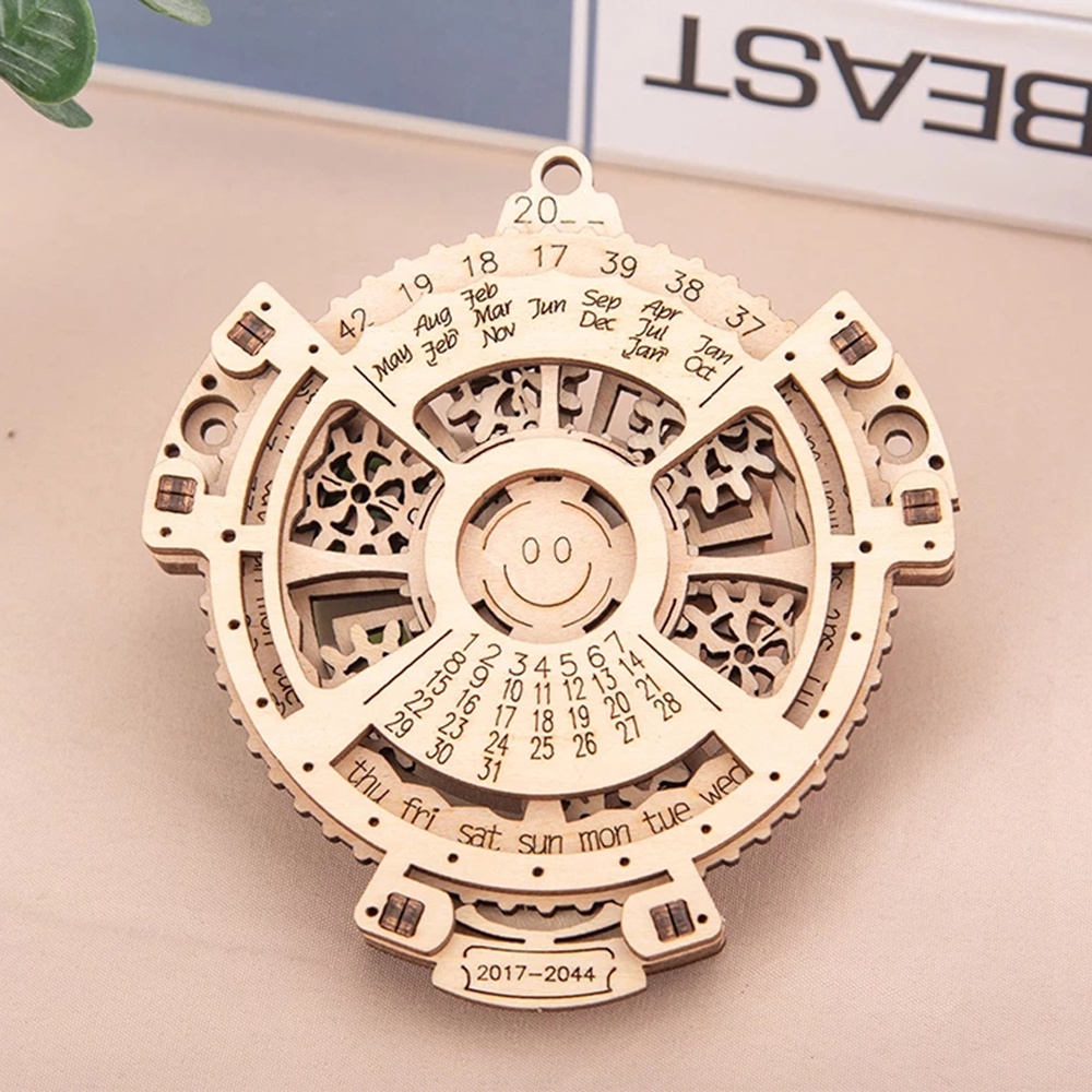 Bộ đồ chơi lắp ráp hình lịch vạn niên 2017 đến 2044 3D độc đáo sáng tạo bằng gỗ dành cho trẻ em