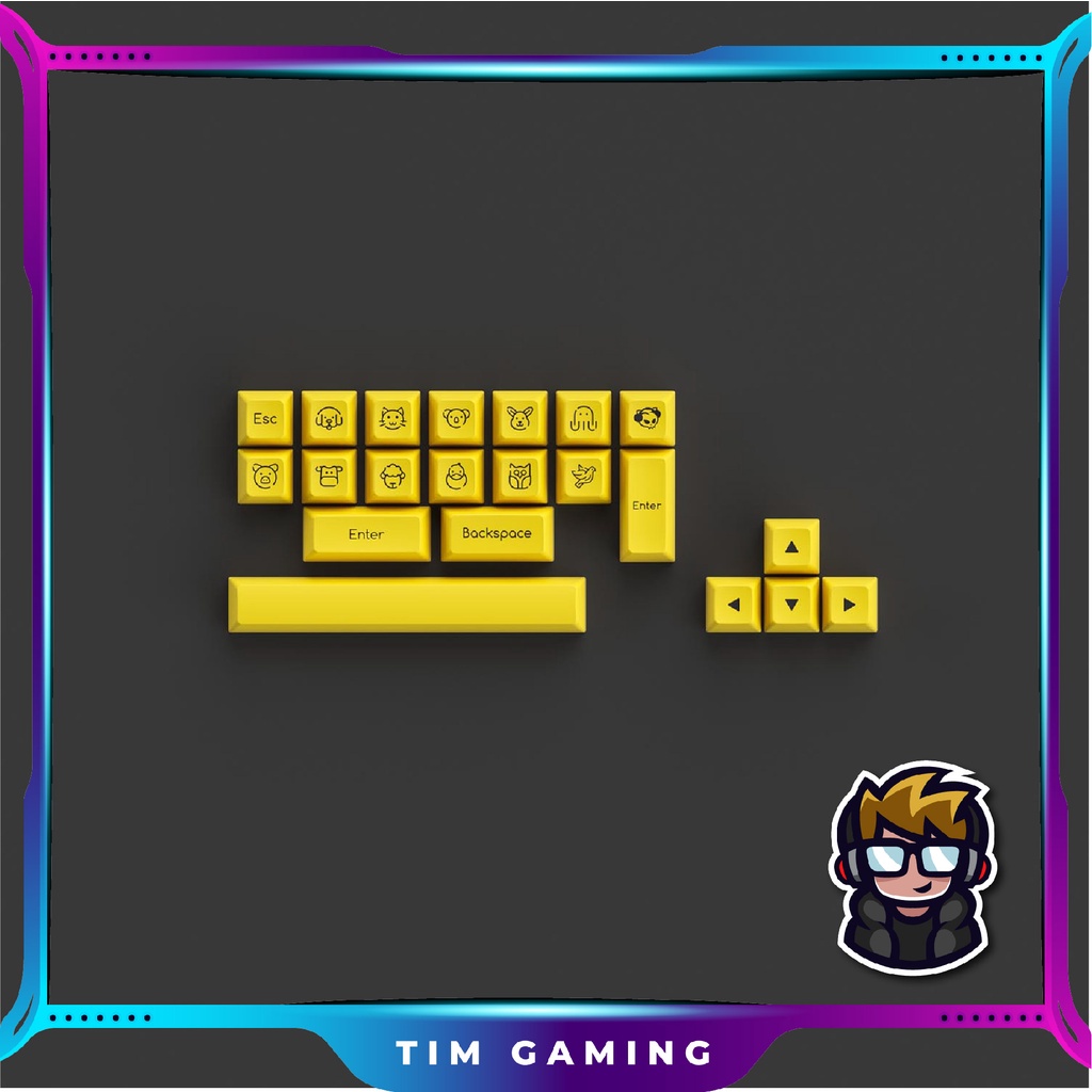 Bộ Keycap Akko SAL – Black&Gold