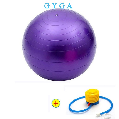 Bóng tập yoga gym cao cấp 55cm, 65cm, 75cm dày 2mm dầy chắc chắn chống nổ GYGA