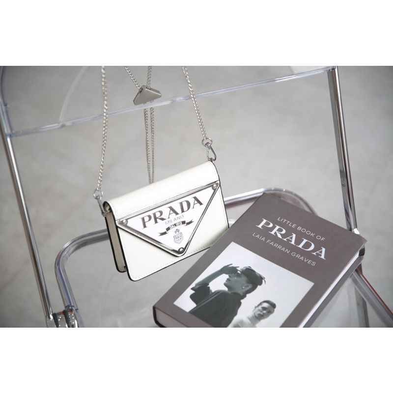 Túi #prada da bóng mini đeo chéo xịn fullbox 19cm