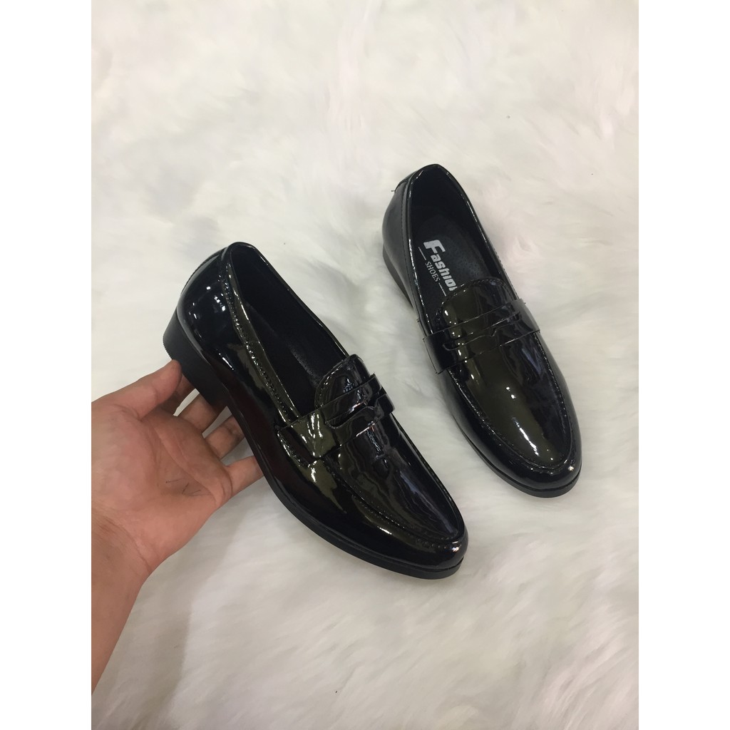 Giầy  tây giày lười nam hàn quốc  bóng đai én trơn | BigBuy360 - bigbuy360.vn