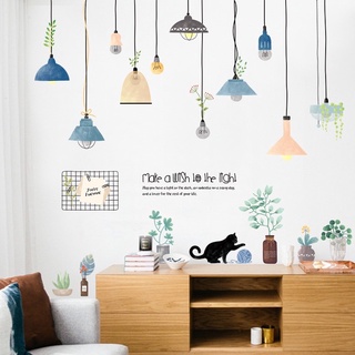 Decal dán tường mẫu Mèo đèn kèm ảnh thật va kích thước