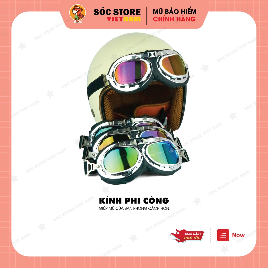 Kính phi công, kính uv trang trí mũ bảo hiểm