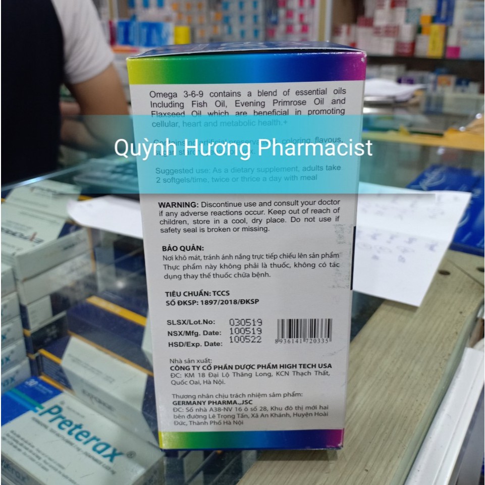 Dầu cá OMEGA 369 with coenzym Q10 lọ 100 viên hỗ trợ phát triển trí lực thị lực.