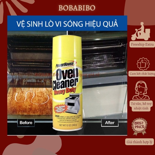 Chai Xịt Bọt Oven Cleaner Vệ Sinh Lò Vi Sóng, Lò Nướng, Nồi Chiên Không Dầu, Vệ Sinh Nhà Bếp Tẩy Sạch Dầu Mỡ, Vết Bám