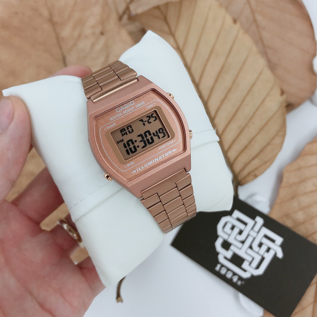 Đồng hồ nữ Casio B640 / B640WC-5 dây thép chính hãng, chống nước 50m