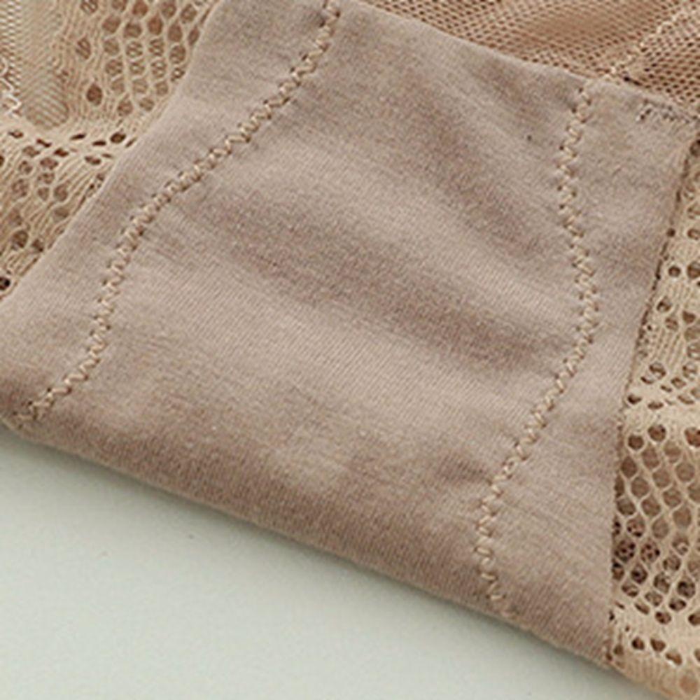 OCEANMAP Quần Lót Ren Lưới Thoáng Khí Lưng Thấp Đính Nơ Xinh Xắn Cho Nữ