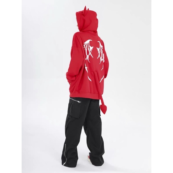 Áo khoác hoodie có mũ, đuôi