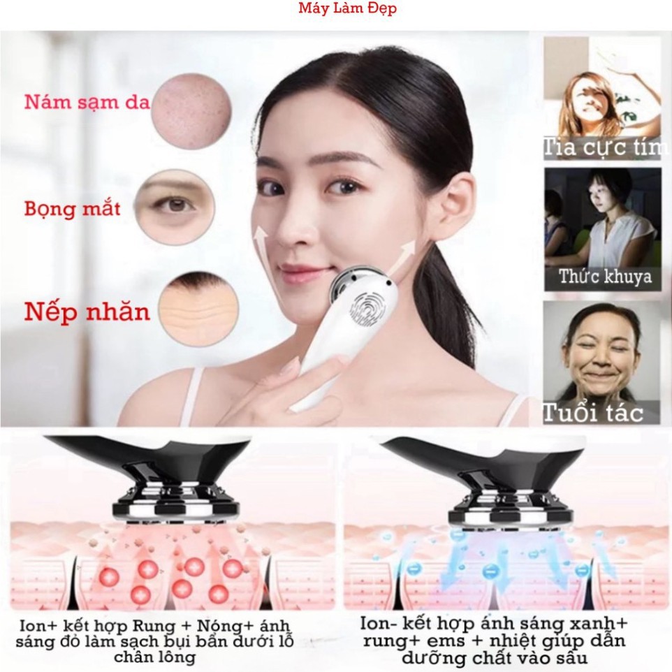 Máy Chăm Sóc Da Cá Nhân, Máy Điện Di Tinh Chất 5 Chức Năng D818 - Bản Quốc Tế | BigBuy360 - bigbuy360.vn