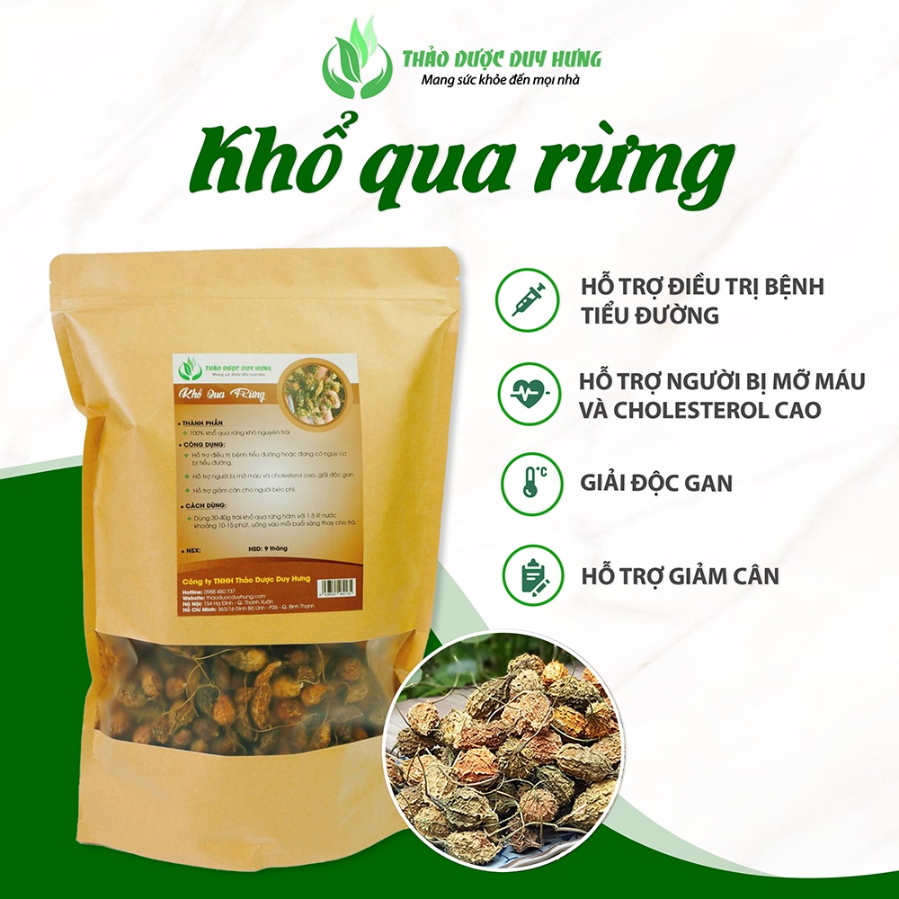 Trà Khổ Qua Rừng Khô Nguyên Trái Loại #1 Cao Cấp - Công ty TNHH Thảo Dược Duy Hưng